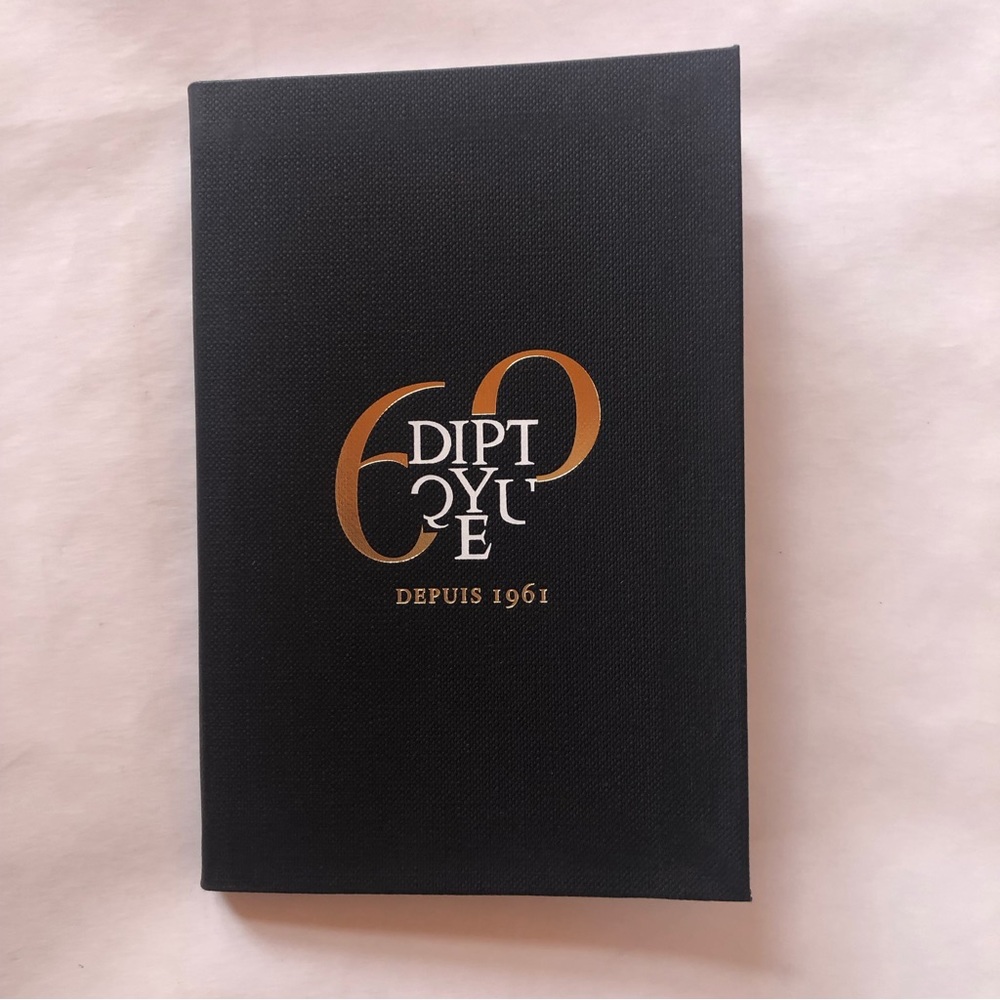 Diptyque 60th Anniversary Notebook NWOT Black Gold Paris Limited Edition Journal